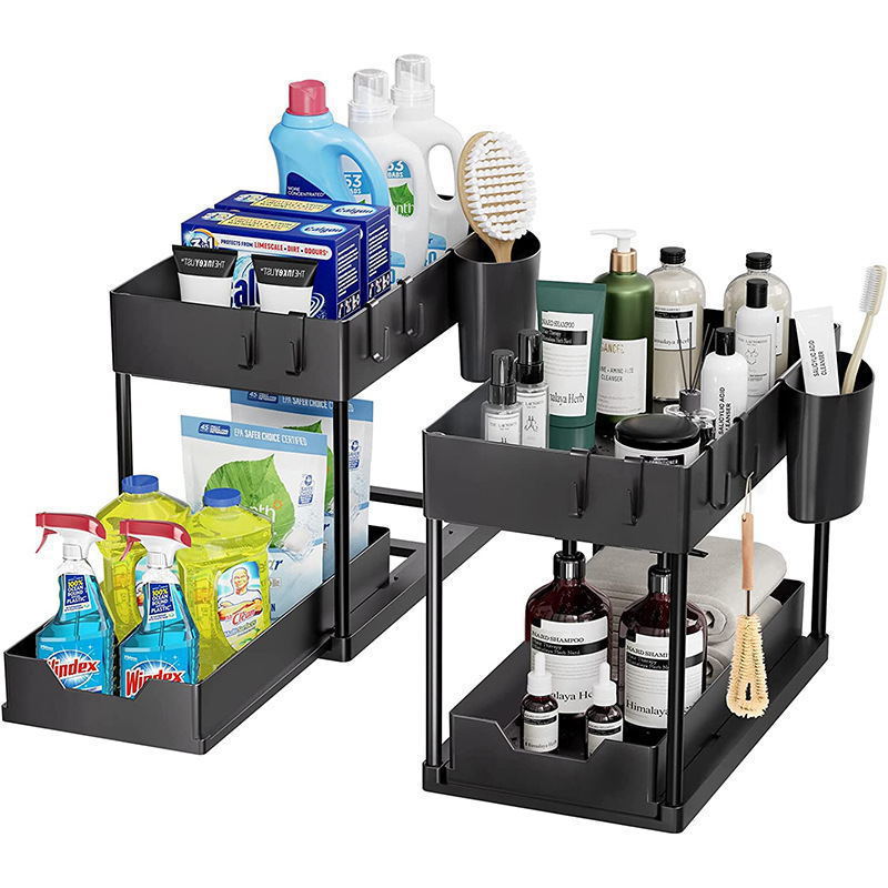 Under Sink Pull Out Storage Rack Organizer
