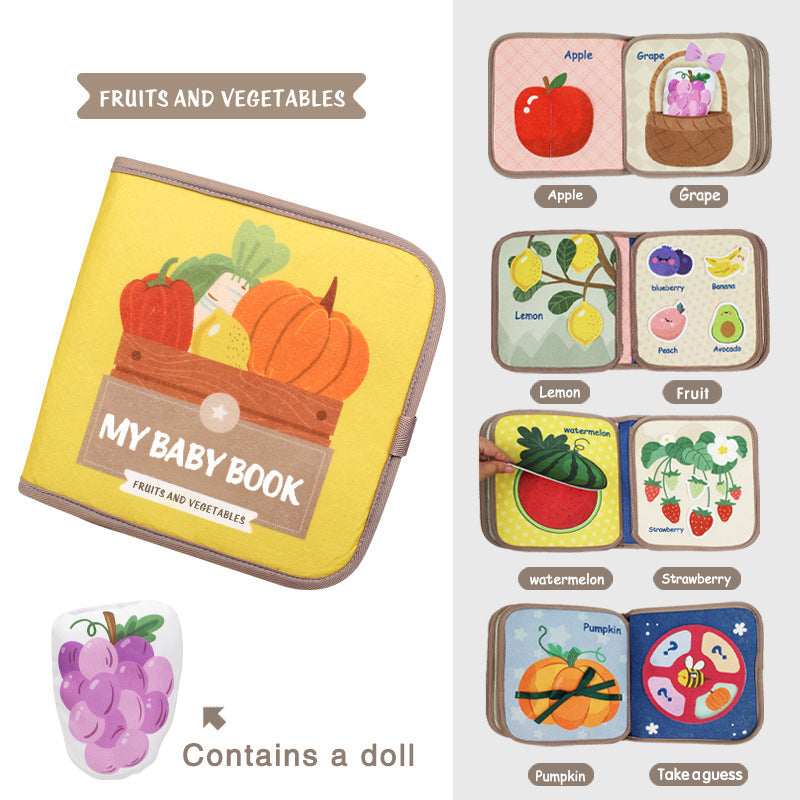 Montessori Baby Sensory Cloth Book