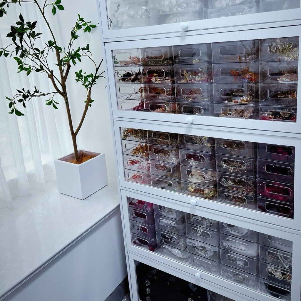 Transparent Desktop Organizer Storage Box
