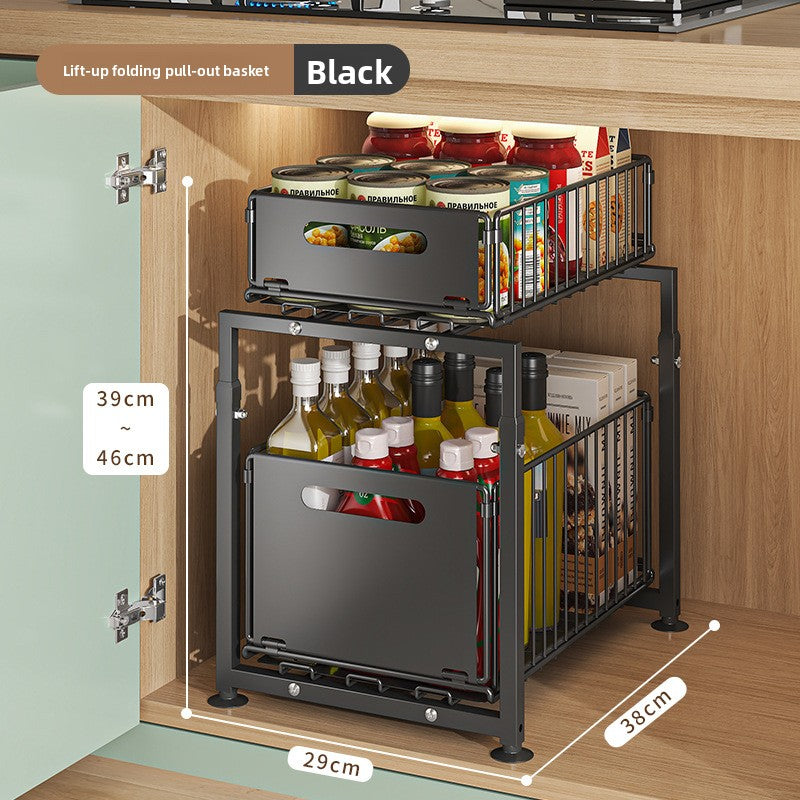 Adjustable Pull Out Kitchen Cabinet Organizer