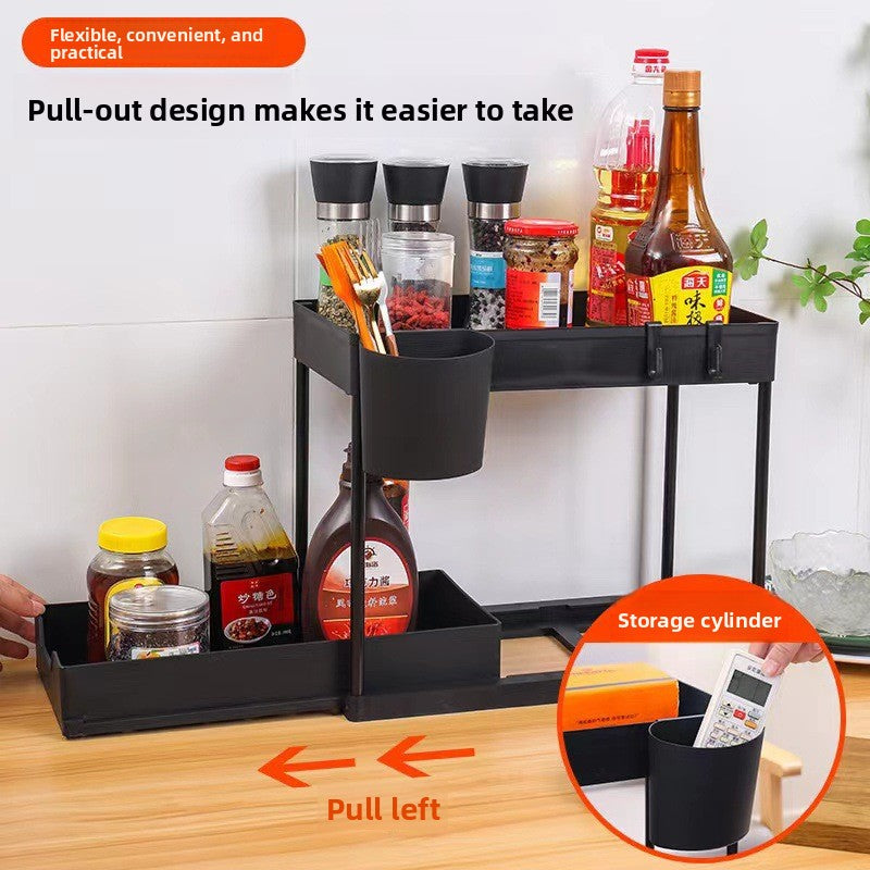 Under Sink Pull Out Storage Rack Organizer