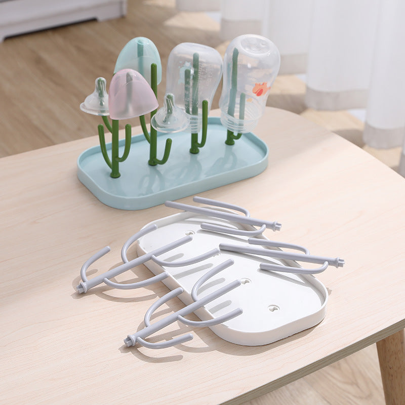Creative baby feeding bottle draining rack
