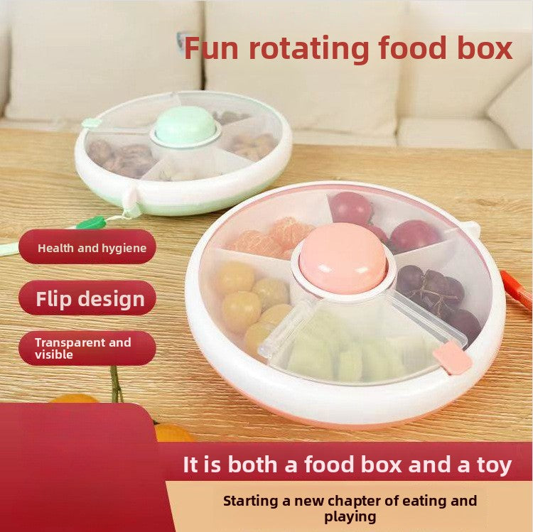 Rotating Snack Lunch Box with Lid