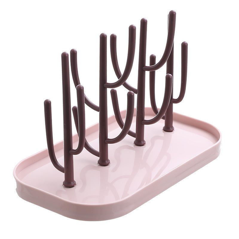 Creative baby feeding bottle draining rack