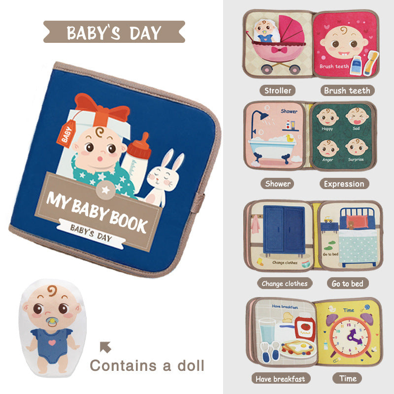 Montessori Baby Sensory Cloth Book