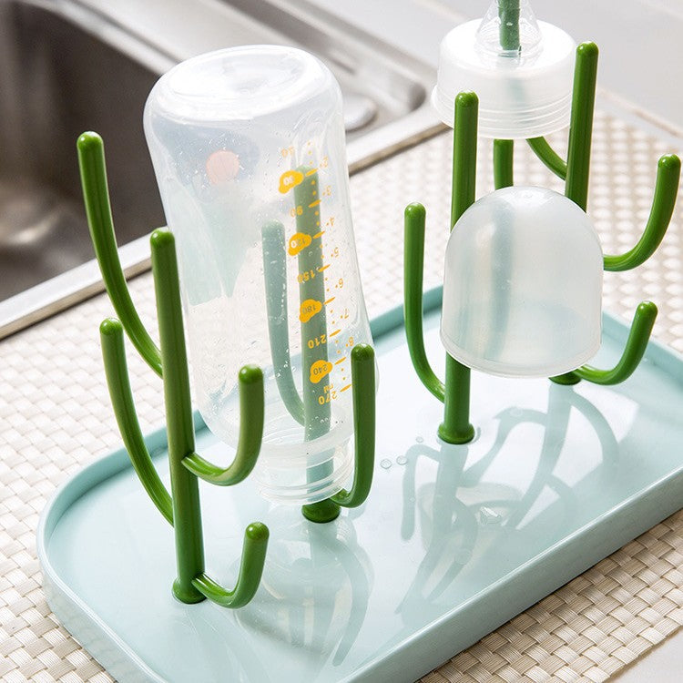 Creative baby feeding bottle draining rack