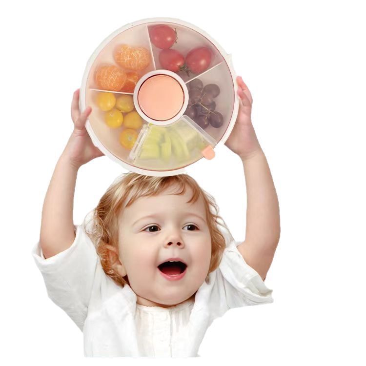 Rotating Snack Lunch Box with Lid