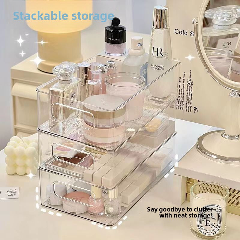 Transparent Desktop Organizer Storage Box