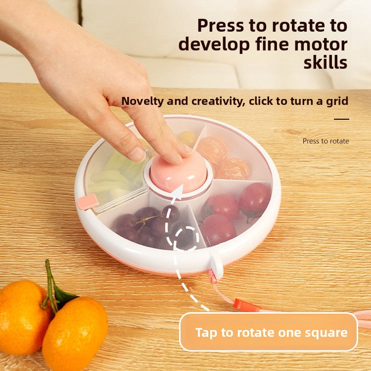 Rotating Snack Lunch Box with Lid