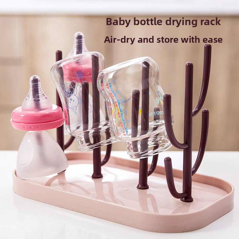 Creative baby feeding bottle draining rack