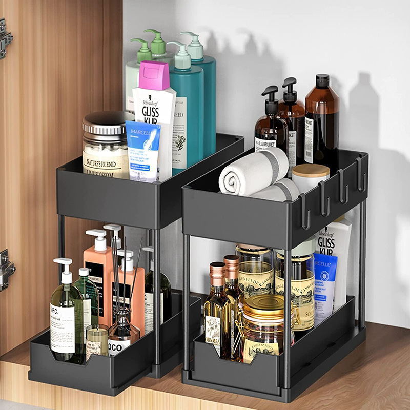 Under Sink Pull Out Storage Rack Organizer