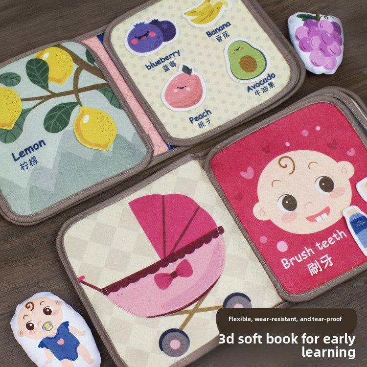 Montessori Baby Sensory Cloth Book
